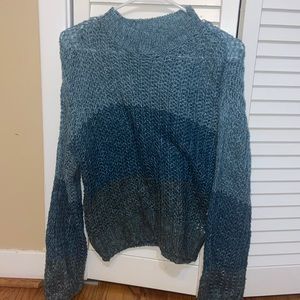 Aqua Blue Ombre Sweater